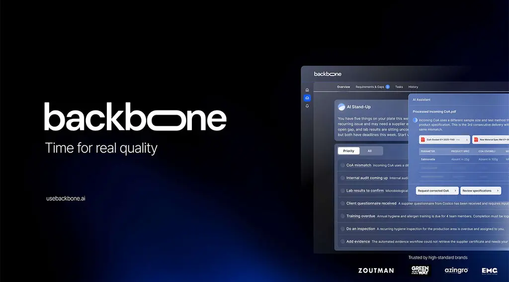 backbone: KI-Betriebssystem für Qualität und Compliance in der Lebensmittelherstellung