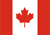 lag of Canada with red side bars and a red maple leaf on a white background.