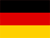 Flag of Germany with three horizontal stripes in black, red, and gold.