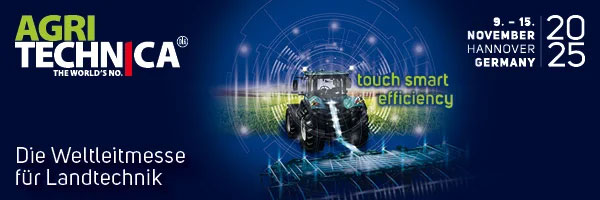 Banner Agritechnica 2025 mit Traktor als KeyVisual